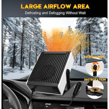 Ventilateur chauffant portable 12 V 150 W pour voiture, désembueur et dégivreur de pare-brise 2 en 1, rotation à 360, alimentation allume-