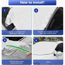 Housse de pare-brise d'hiver pour voiture, protection contre le gel et le soleil, pour la plupart des voitures et SUV, imperméable