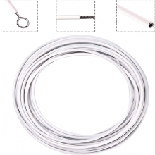 meter witte gordijndraad met 20 haken, flexibele kabel voor vitragegordijnen, ramen en douchegordijnen.