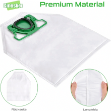 Lot de 10 sacs à poussière en microfibre polaire pour aspirateur avec 2 filtres de protection moteur, ensemble de sacs de rechange