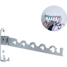 Stainless Steel Folding Clothes Airer, Wall Mounted Outdoor Drying Rack for Balcony and Laundry Room