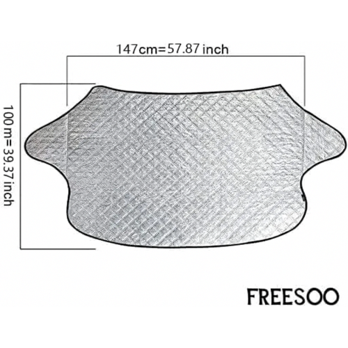 Car Windscreen Sun Shade Cover, Interior Front Window Visor, Foldable UV Protection for Summer, 147 x 100 cm 2