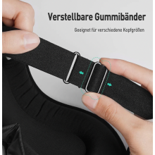 3D-slaapmasker voor zijslapers, verstelbare band, lichtblokkerend, ademend oogmasker voor op reis en yoga, zwart
