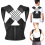 Posture Corrector for Women and Men, Adjustable Breathable Back Brace Shoulder Support, Black, Large 1