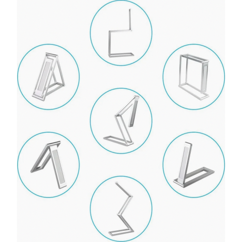 LED Desk Lamp, Dimmable and Foldable Rechargeable Aluminium Table Light with Daylight Mode, Silver 1