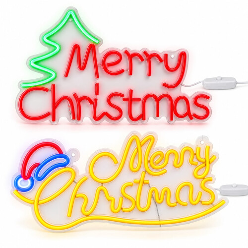 Assorted Merry Christmas USB LED Neon Sign
