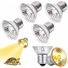 4 Pack Reptile Heat Lamp Bulbs, 50W E27 UVA UVB Basking Bulbs for Terrariums, Turtles, Lizards and Snakes