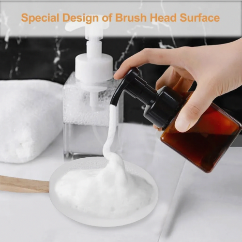 7 Piece Back Lotion Applicator with Long Handle, 4 Replaceable Pads and Shower Body Wash Brush, White 2