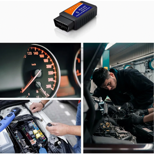 OBD2 Bluetooth autodiagnoseadapter, compatibel met voertuigen met OBDII-protocol, V1.5 scantool