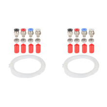 8x 3D Printer Parts Filament Dryer Box PC4-M6 Pneumatic Connector with Nut with 2.5x4mm PTFE Tube for PLA ABS Filaments