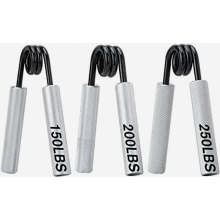 Conjunto de Aparelhos para Treinamento de Força de Preensão Manual, Resistência de 150/200/250 lb, Metal Antiderrapante, Compatível com Acad
