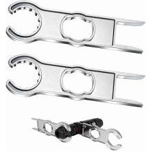 Set di 2 chiavi di montaggio in alluminio per connettori solari, spine e prese di disconnessione.