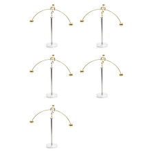 5X Steel Physics Toy Kinetic Art Balance Toy Balancing Decompressive Science Psychology Office Toy for Desk Decor Gold