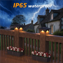 Luminária Solar para Cerca, À Prova D'Água IP65, Ideal para Decoração de Jardins, Muros, Portões, Pátios e Casas de Campo.