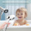 Digital Display Adapter Shower  Holder Home Bathroom Electroplating Dual Display Temperature Readings Digital Shower 5