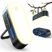 Nabíjateľná kempingová lampa so senzorom pohybu, závesné stanové svetlo, vodotesné magnetické pracovné svetlo IPX5 s režimom SOS