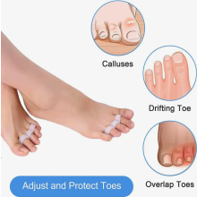 Set van 6 teenspreiders, hamerteenrichters, 3-delige hallux valgus correctors voor mannen en vrouwen, geschikt voor yoga