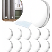 Confezione da 10 pesi magnetici per tenda da doccia, magneti rotondi potenti da 4 cm per tende e tovaglie, colore bianco.