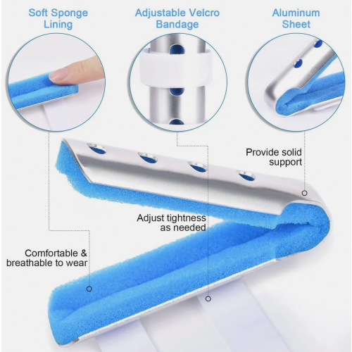 Finger Splint Set, 3 Pack Finger Guards for Broken Fingers, Arthritis, Knuckle Support and Immobilisation