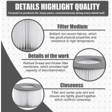 6 Pack Replacement Filter Cartridges for Inflatable Hot Tubs and Pools, Spa Water Filter Accessories