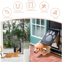 Magnetisch afsluitbaar katten- en hondenluik voor binnen- en buitendeuren, ramen en horren, geschikt voor kleine en middelgrote huisdieren.