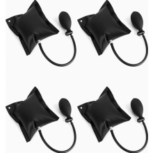 Paquete de 4 bolsas de inflado tipo cuña, cojines inflables para montaje y elevación, capacidad de carga de 200 kg, color negro.