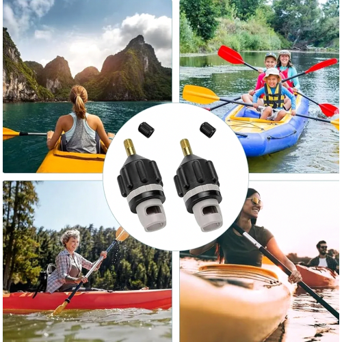 Adaptador de válvula SUP para compressor e bomba elétrica, compatível com pranchas de stand up paddle, caiaques e barcos infláveis.