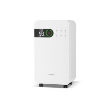 Déshumidificateur portable 15 L/jour 28 x 20,5 x 50 cm fonctionnement silencieux 3 modes design contemporain en ABS blanc