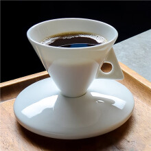 2X Ensemble de Tasses et Soucoupes à Café en Porcelaine Tendre, Infusées à la Main, Expresso, Style à Partager, Petite Tasse, Exquis, de