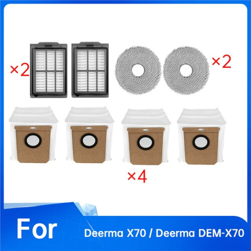 8 Pcs for  X70 / DEM-X70 Sweeping Accessories Mop Filter Dust Bags 2