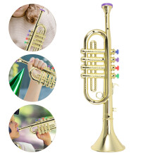 Musikinstrumente für Kinder Requisiten für Bühnenauftritte Von Kindern Vierton-Trompete (Basis-Trompetenbrett) Silber