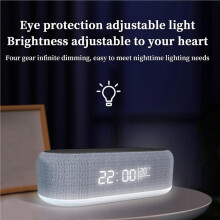 2X 4-in-Alarm Clock with Wireless Charging, 15W Fast Charger Station, Temperature Display, Night Light