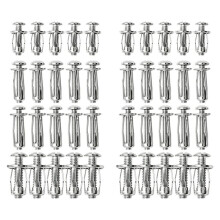 Kit de 40 Vis D'Expansion et Écrous Pétales M4, M5 et M6 pour Cric Automobile, Vis Métalliques, Écrous Pétales, Vis D'Ancrage
