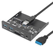 Oude Pc-Kast - 3,5 Inch Frontpaneelhub, USB 3.0 met 2 USB-A- en 1 USB-C-Poorten, 3,5" Bay USB-C Frontpaneel voor Desktop