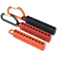 Screwdriver Bit Holder with Carabiner Screwdriver Bit Storage Organizer Plastic Drill Bits Storage Case for Workers