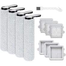10-Pack F25 Reservdelskit för F25 Passar Sladdlös Våt- och Torrdammsugare, 4 Valsborstar, 6 Filter