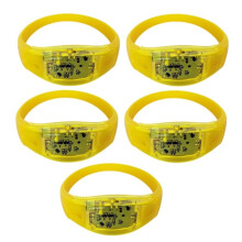 5 Pulseras LED con Control de Sonido, Pulseras LED Luminosas con Control de Voz para Fiestas, Bares, Regalos de Cumpleaños, Año Nuevo, Bodas y