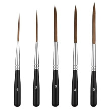 5 Pcs Pinstriping Brush Long Liner Brushes Detail Paint Brushes Fine Point Tip Pinstriping Scroll Outlining Brush
