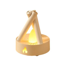 Led Campfire Night Light, Rechargeable Flickering Flame Lamp with 5 White Noises & 2 Lighting Modes Light for Bedroom