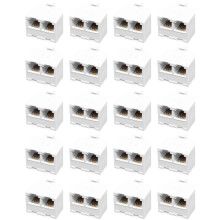 20X 2 Voies 6P4C RJ11 Adaptateur Murale Telephonique et Separateur pour Telephone Fixe
