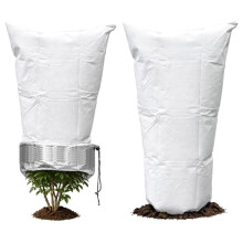 Paquete 2 Bolsas Protección Contra Heladas para Plantas Invierno con Revestimiento Papel Aluminio, Cubiertas Reutilizables para Plantas en Maceta,