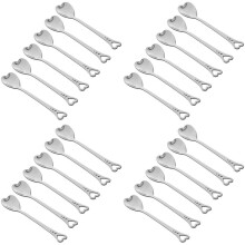 24 Pcs Stainless Steel Heart Shape Coffee Spoon Kitchen Accessories Dessert Sugar Stirring Spoons Teaspoon Dinnerware