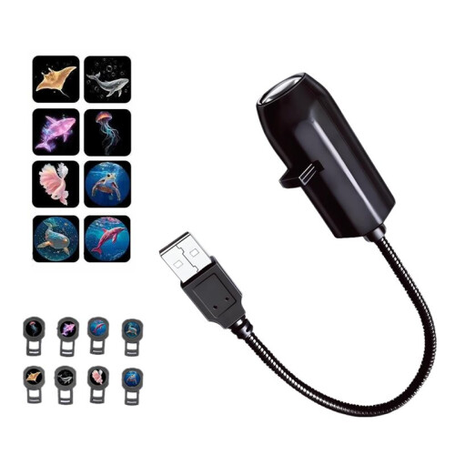 USB Projection Night Light Underwater Theme Decor Light Romantic Wall Ceiling Decor Holiday Party Ambient Lighting 1