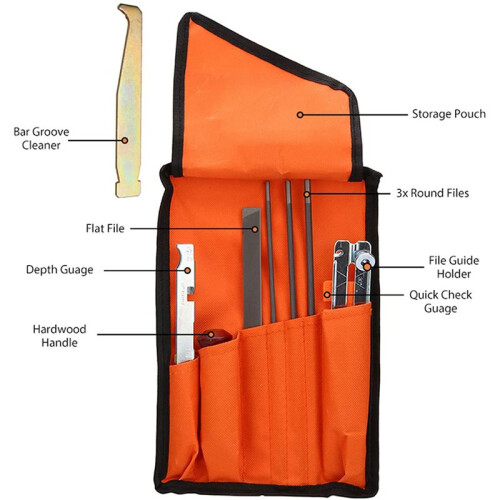 30 Piece Chain Saws Sharpening File Kit, File Kit for Sharpening Saw Chains, Contains File Sharpening Guides Depth Gauge