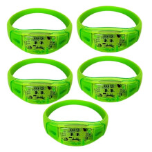 5 Pulseras LED con Control de Sonido, Pulseras LED Luminosas con Control de Voz para Fiestas, Bares, Regalos de Cumpleaños, Año Nuevo, Bodas y