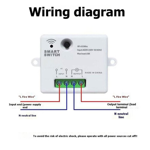 433 MHz RF Relay Receiver Wireless  Light  with Remote Control 220V  for Home Led Lamp Fan 1