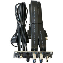 USB Chassis Motherboard Expansion IO Dual USB 3.0 USB A 5G TYPE C 20Gbps AUDIO Front Panel Adapter Cable