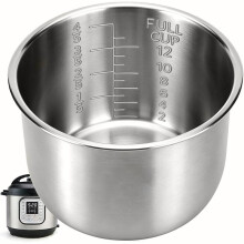 Pentola Interna In Acciaio Inox per Instant Pot da 6 Quarti (304 18/8) per Uso Alimentare.