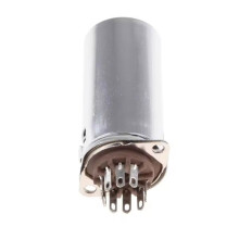 Soquete de 9 Pinos para Válvula A Vácuo com Cobertura de Alumínio de 40 mm para Pré-Amplificador Valvulado 12AX7, Amplificador de Áudio HiFi.