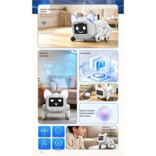 Perro Robot Inteligente con IA, Robot Interactivo con Chat de Voz, Juguete para Niños, Regalo de Cumpleaños, Mascota Inteligente de Compañía
